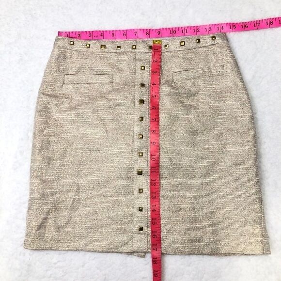 🚨 Skies are Blue Metallic Gold Studded Skirt - Picture 6 of 7